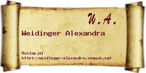 Weidinger Alexandra névjegykártya